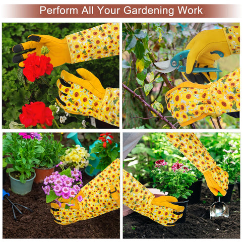 DLY Machine-washable gloves simplify cleanup after gardening chores.