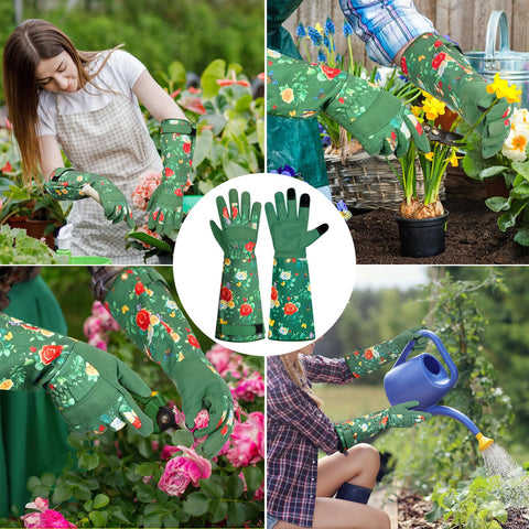 DLY rose-pattern gloves make a stylish, practical gift for women gardeners.
