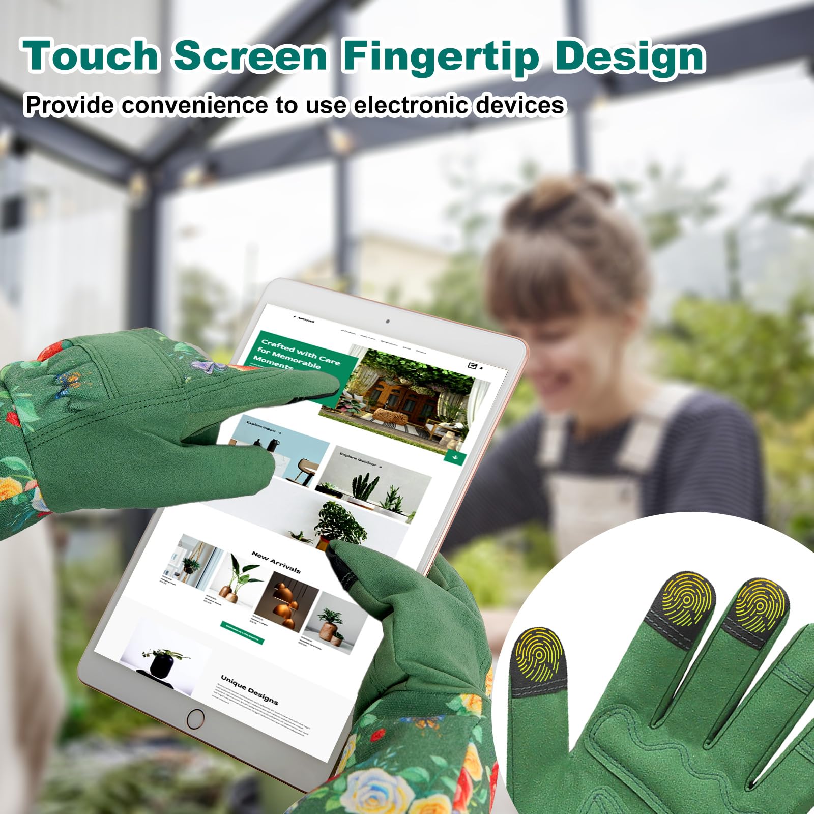 DLY gloves with adjustable cuffs offer a snug fit and debris protection.