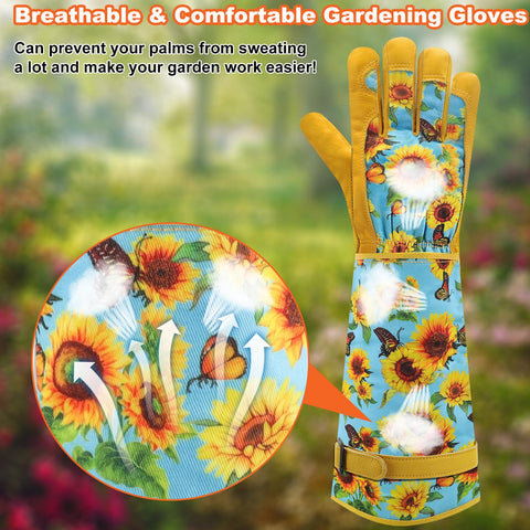 DLY Rose gloves back panel with breathable canvas keeps hands cool.