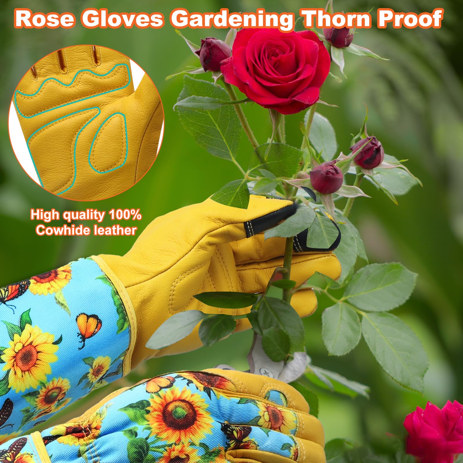 Machine washable DLY gloves with easy air-dry care.