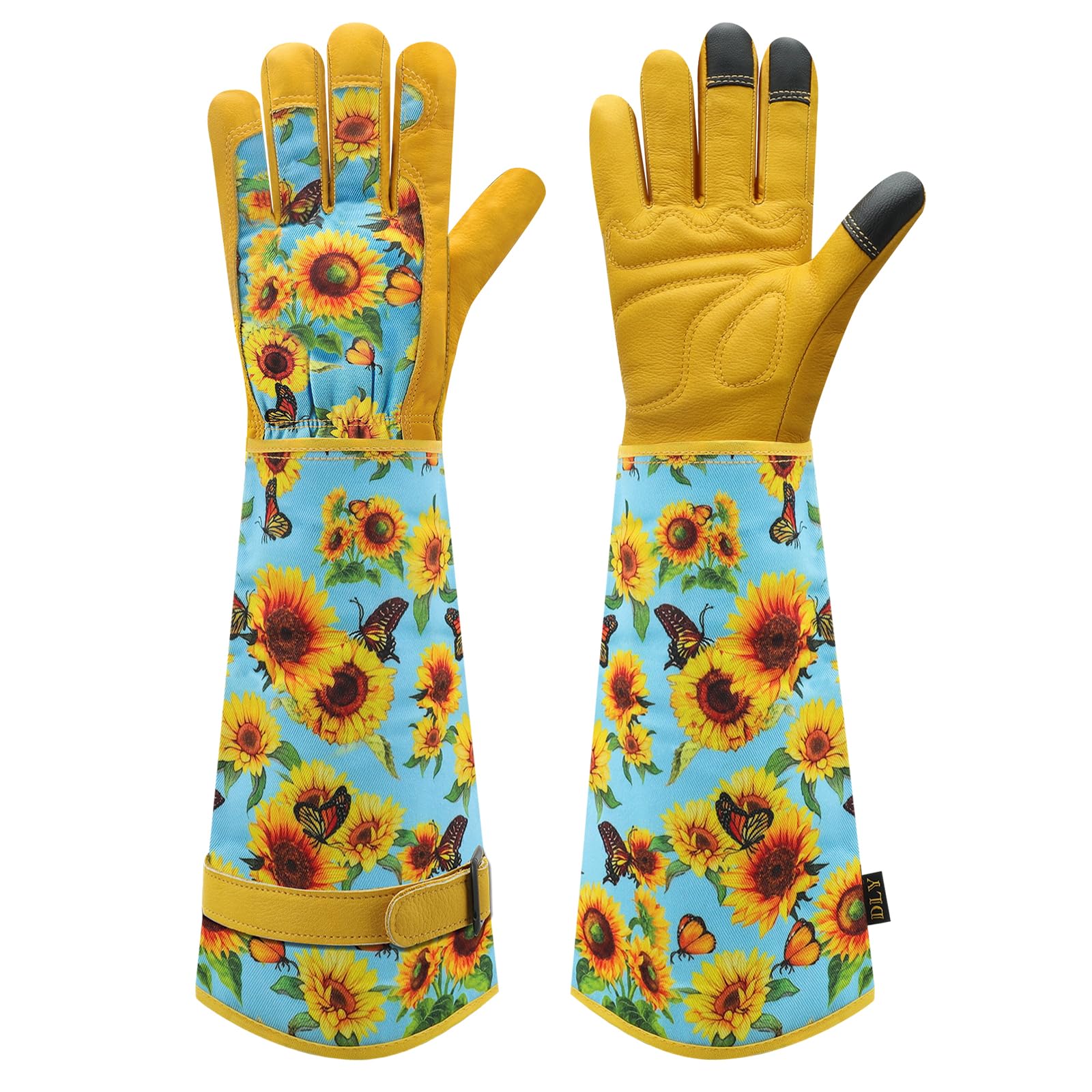 DLY Rose Gloves with foam palm pads for improved grip during pruning