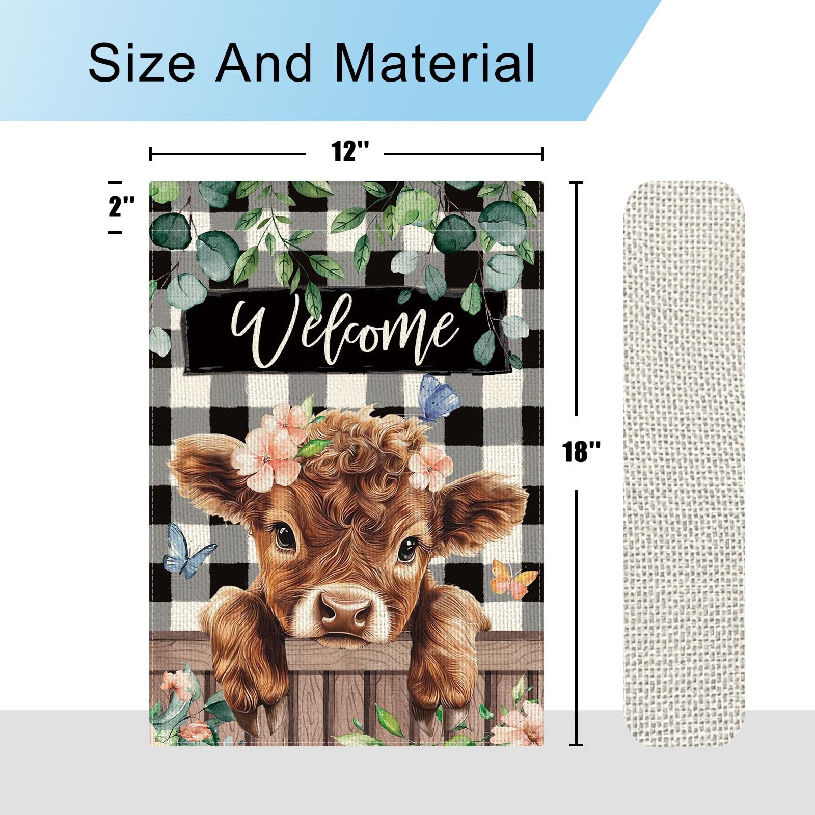 DLZDN Welcome Spring flag 12x18 inches fits standard flagpoles securely