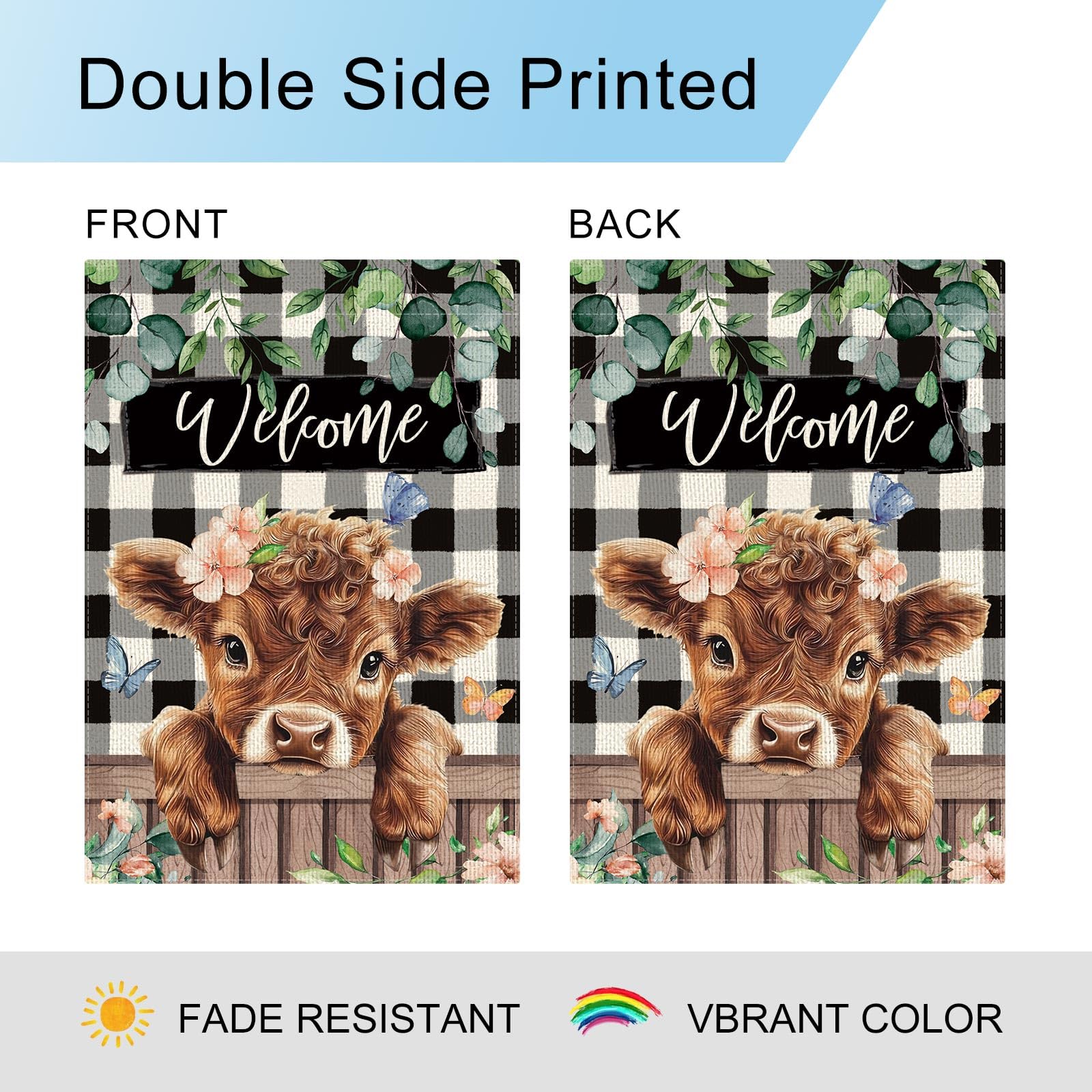 DLZDN Garden flag texture closeup highlights durable fabric and fine stitching