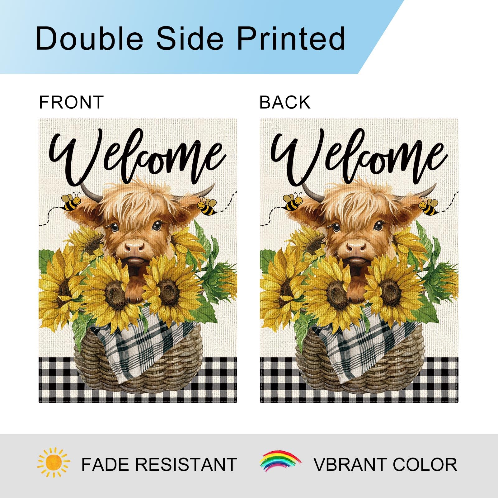 Dlzdn outdoor garden flag colorful print for seasonal ambience