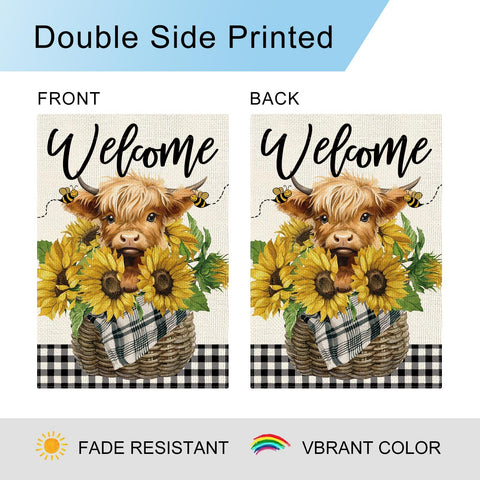 Dlzdn outdoor garden flag colorful print for seasonal ambience