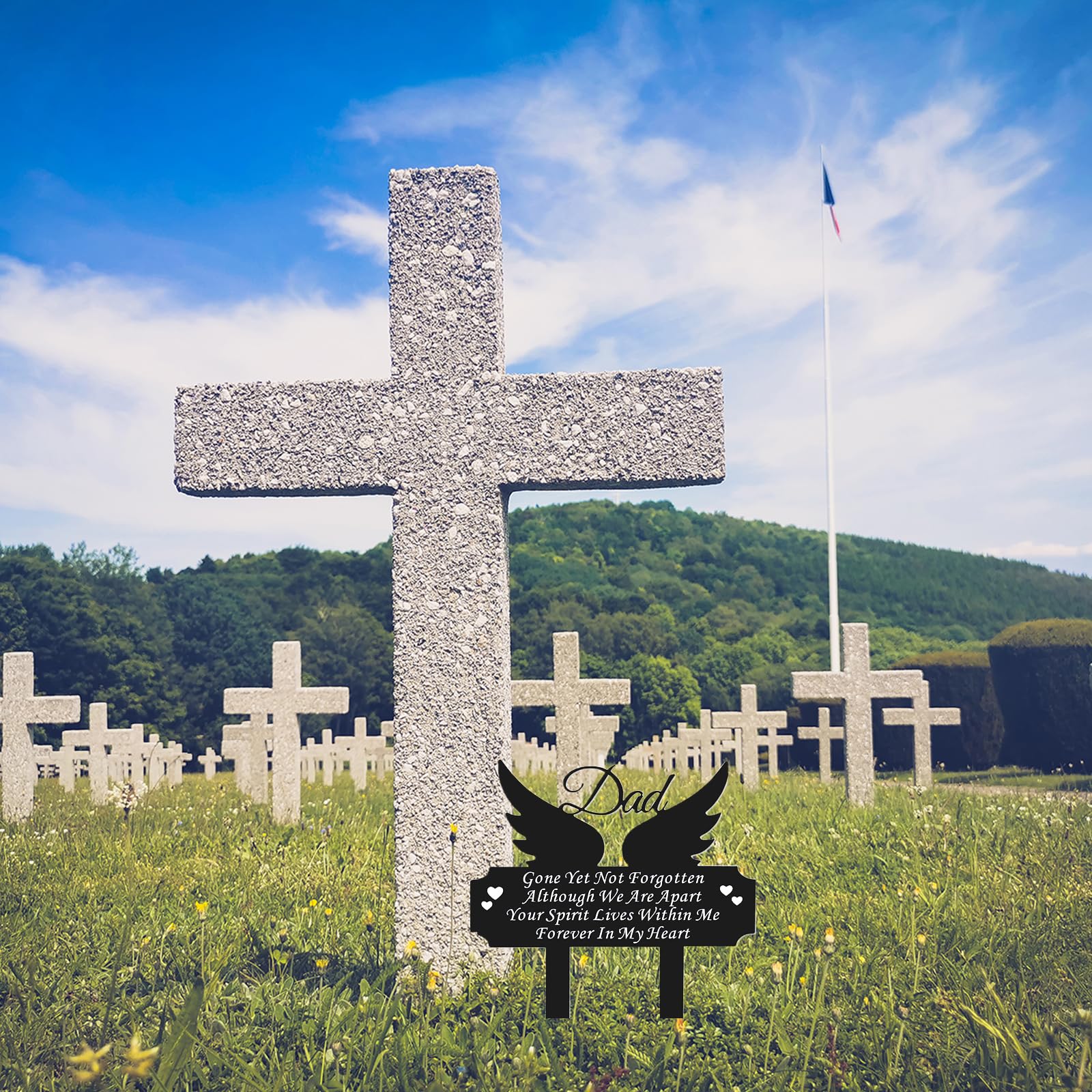 DMHMXZ cemetery marker with easy-install design for quick setup.