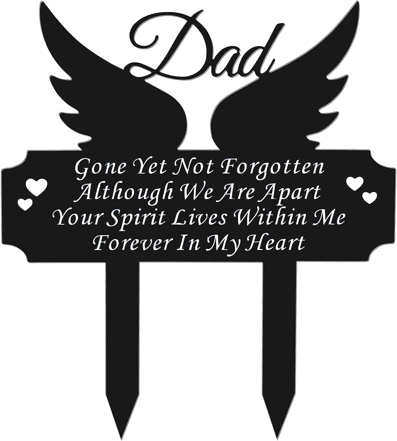 DMHMXZ grave marker for Dad with a winged design for outdoor remembrance.