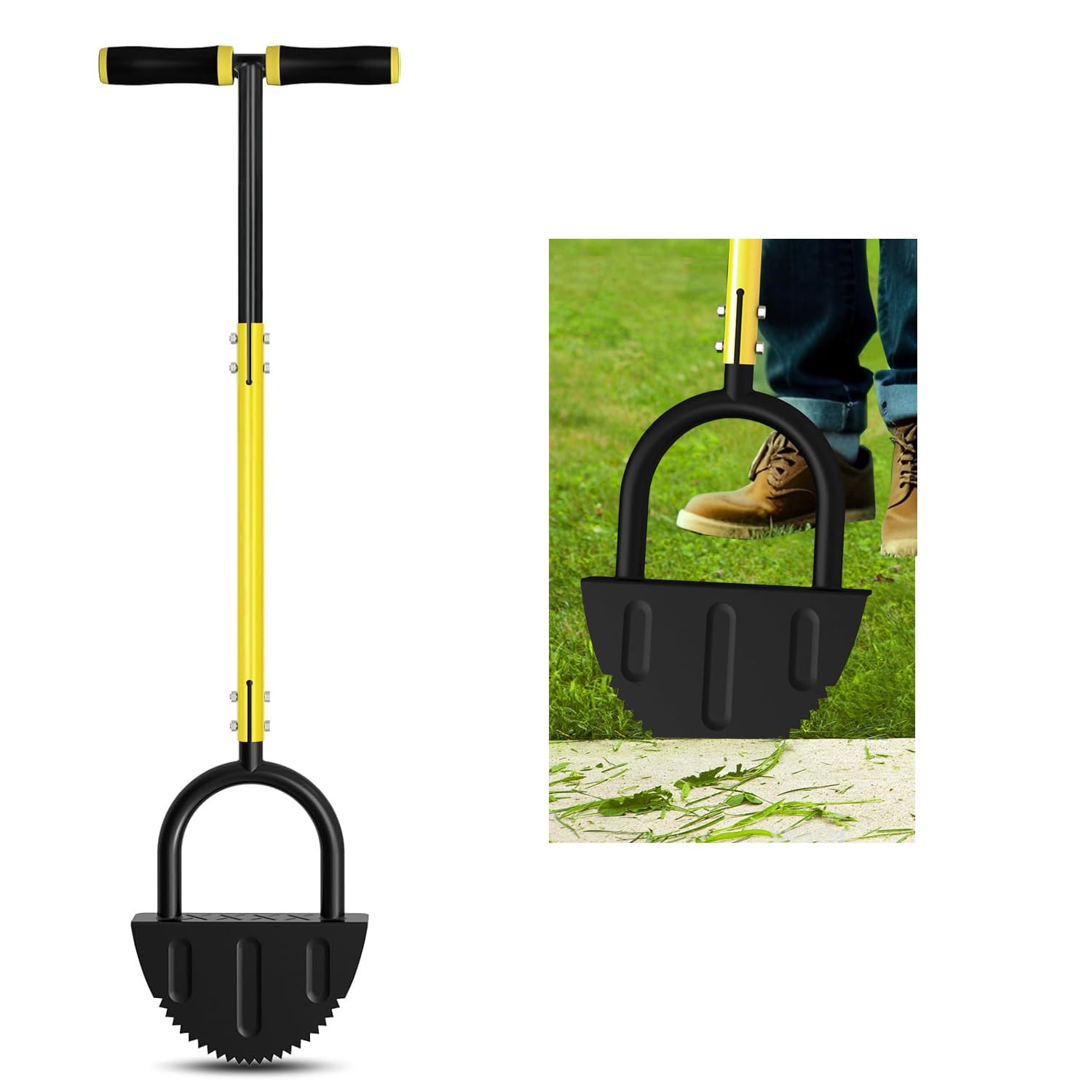 DMHMXZ lawn edger with T-Grip for precise edging and comfortable control