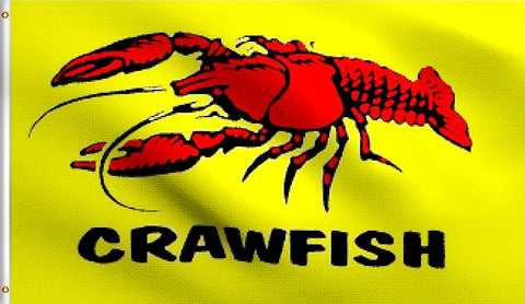 DMSE Wholesale crawfish flag yellow-red 3x5 ft for vibrant outdoor display.