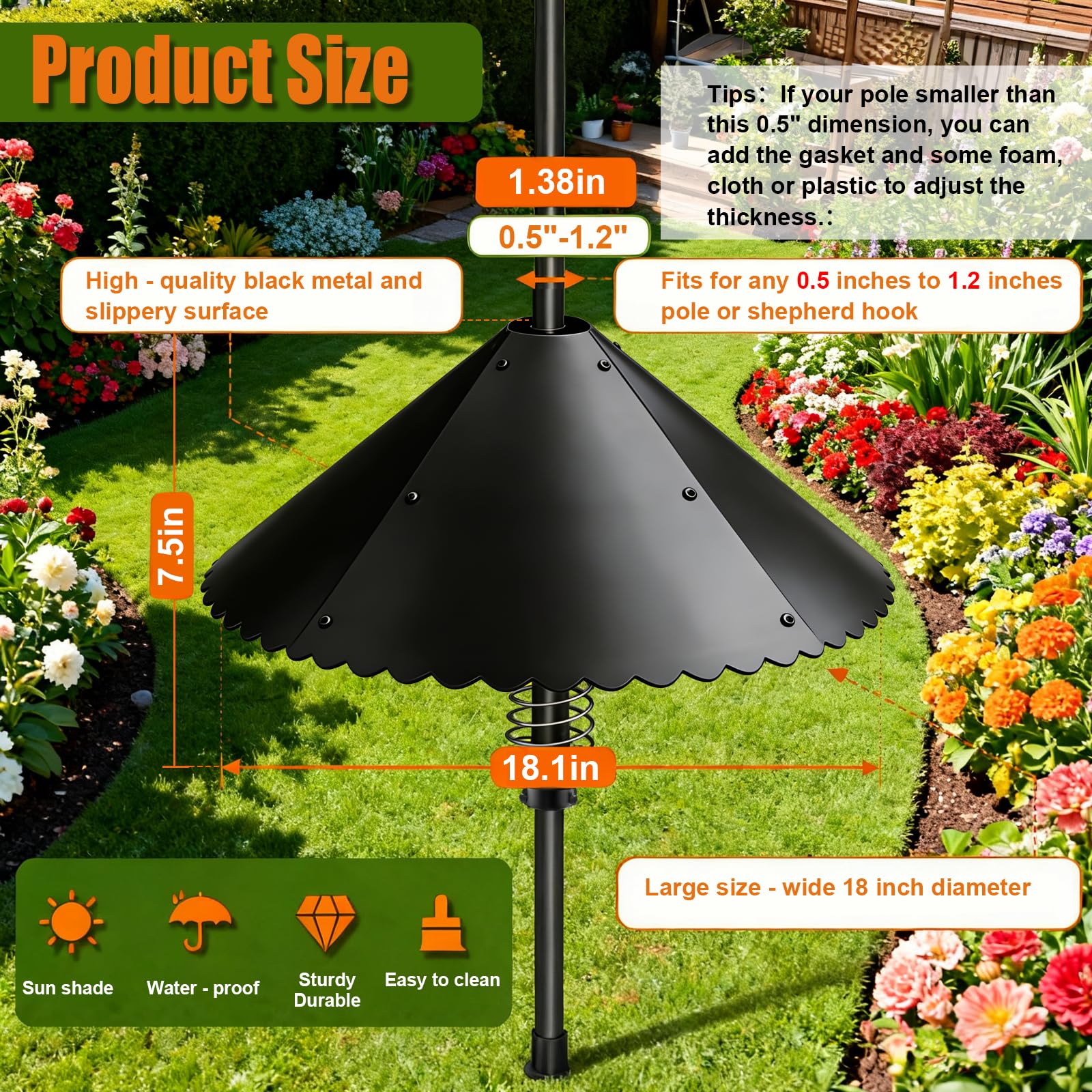DMTXCRP bird house guard for outdoor use protects feeders and nearby birds