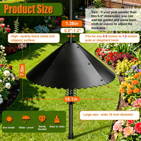 DMTXCRP bird house guard for outdoor use protects feeders and nearby birds
