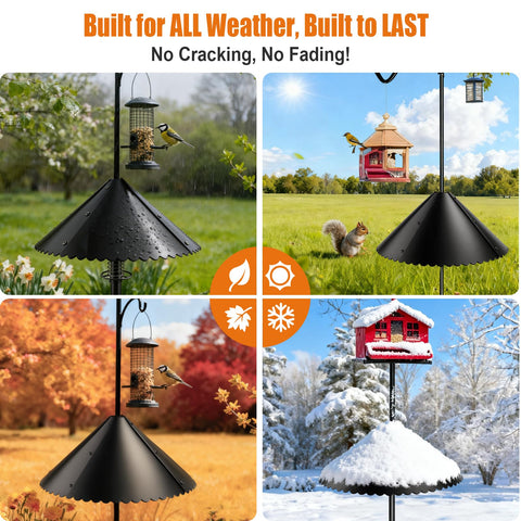 DMTXCRP metal squirrel baffle easy-install clamp for fast setup on 1/2 to 1.5 inch poles
