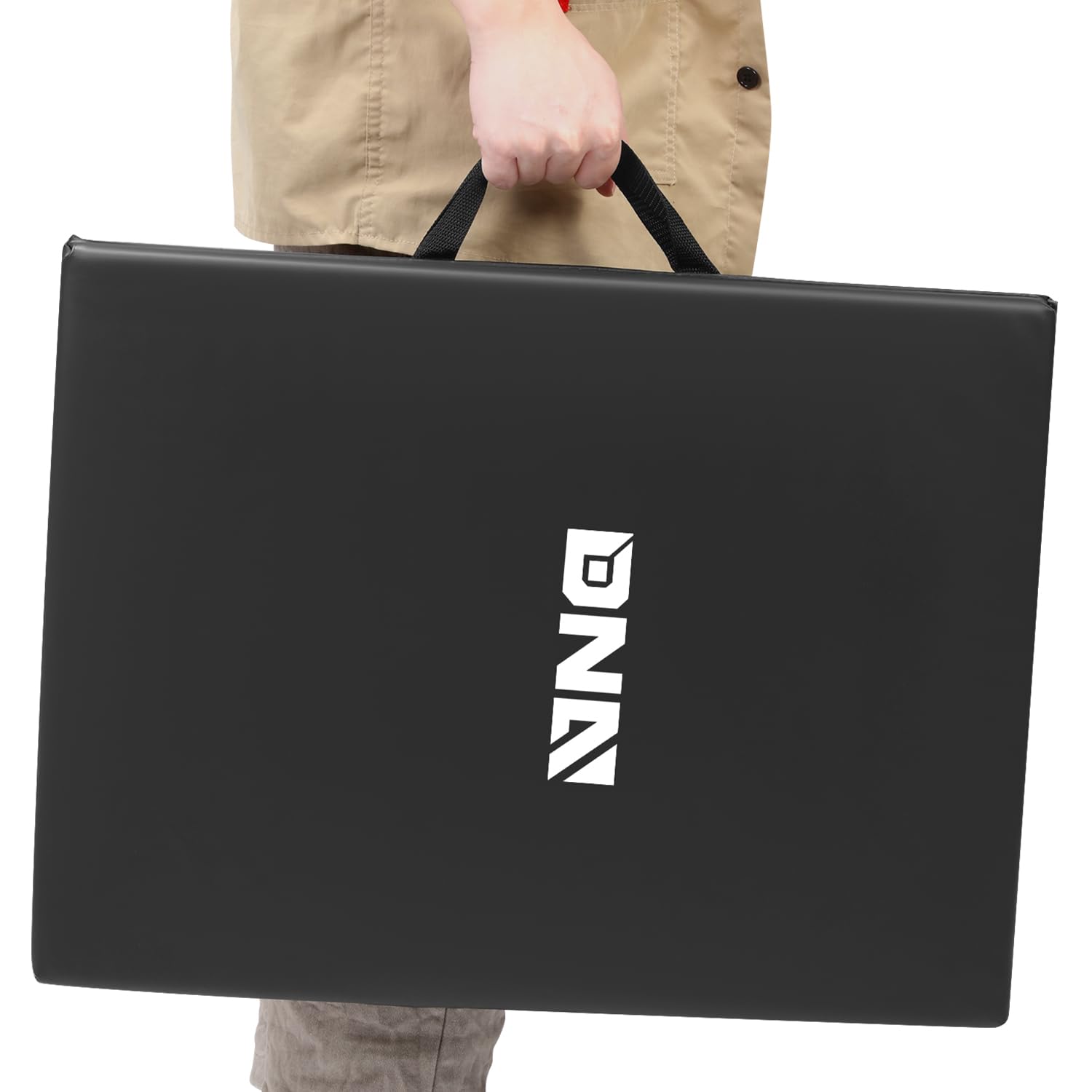 DNA Motoring kneeling pad provides contoured comfort fitting knee shape during tasks.