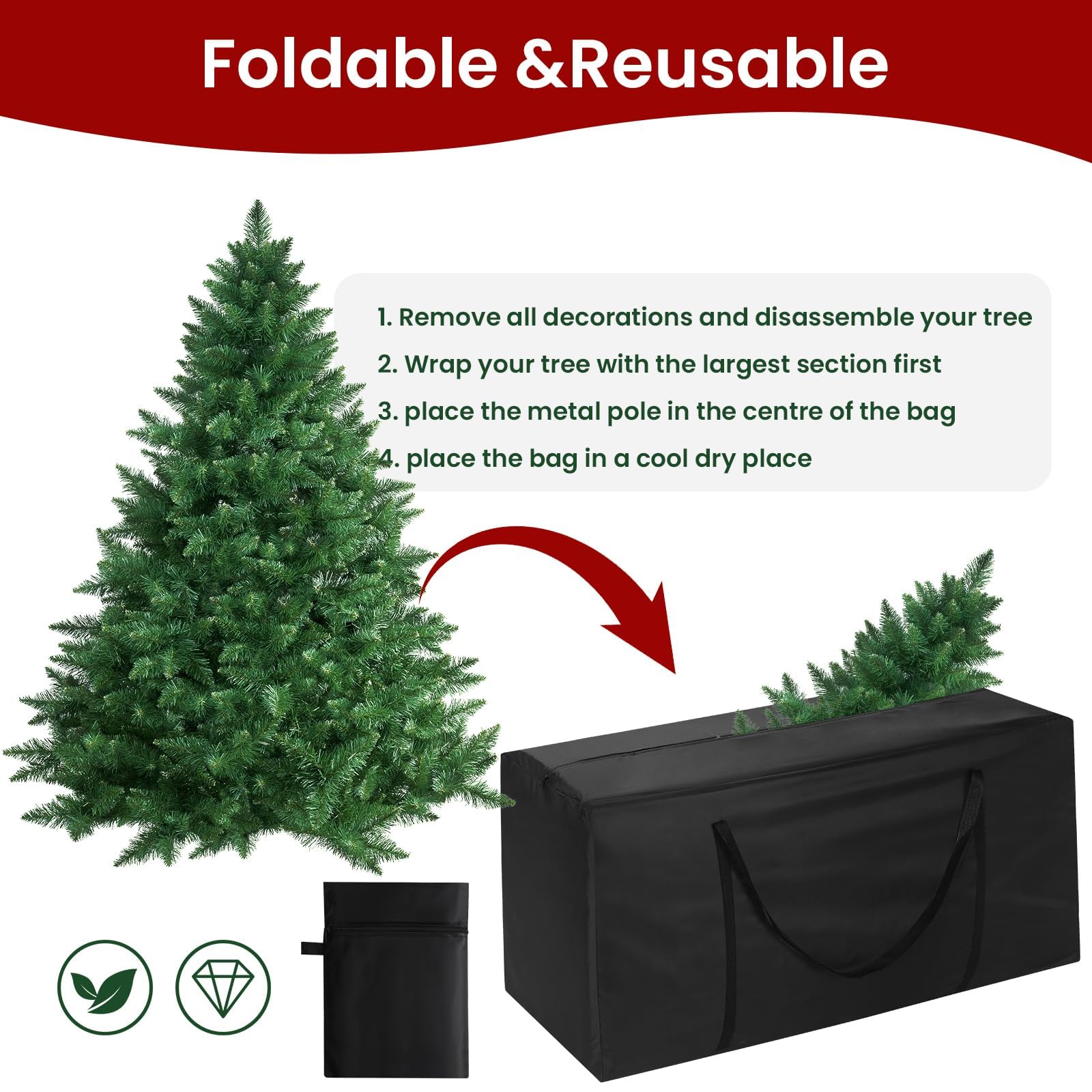 DNIEBW wide opening facilitates easy loading of garlands and lights.