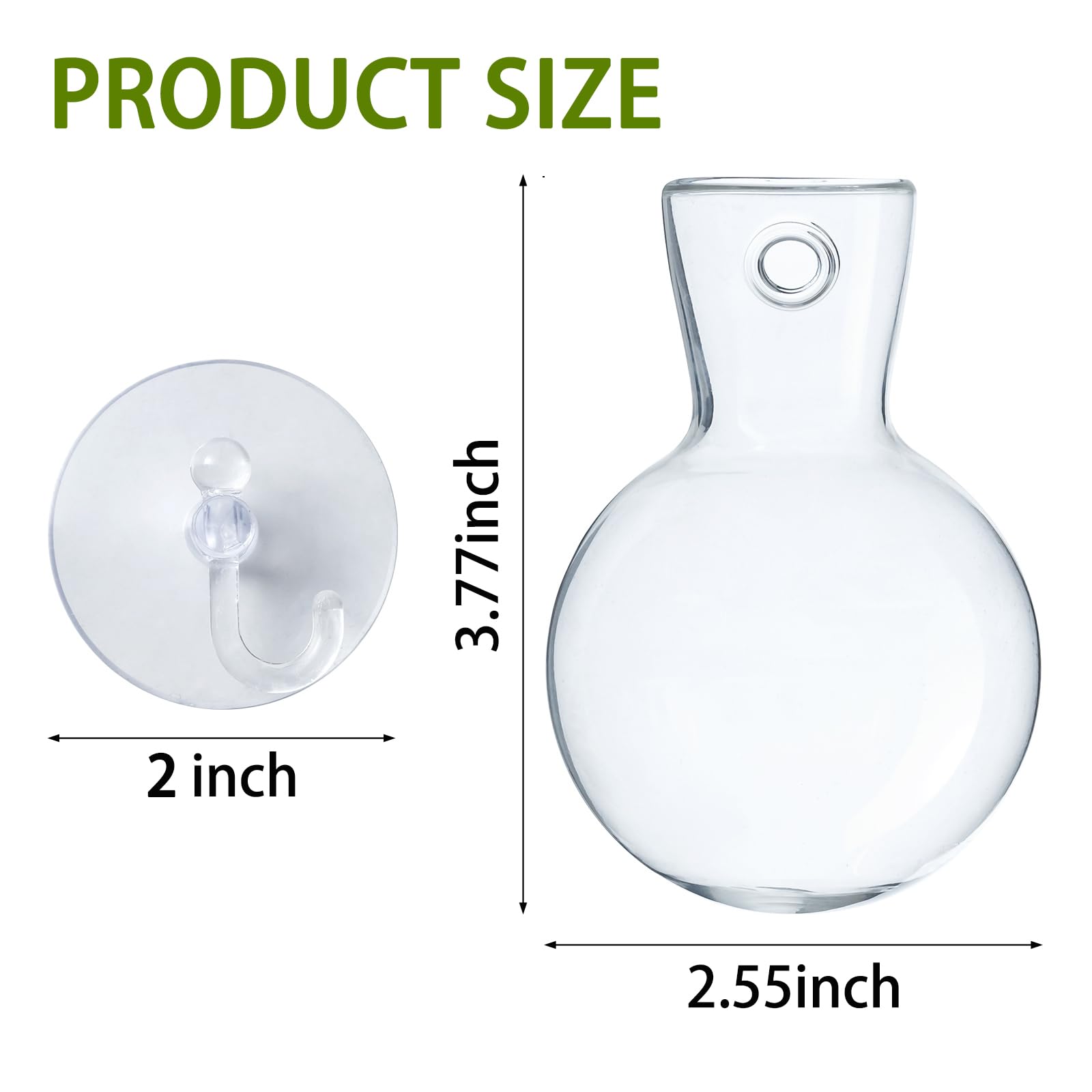 DNIENKGE suction cups hooks setup keeping vase securely on smooth surfaces.