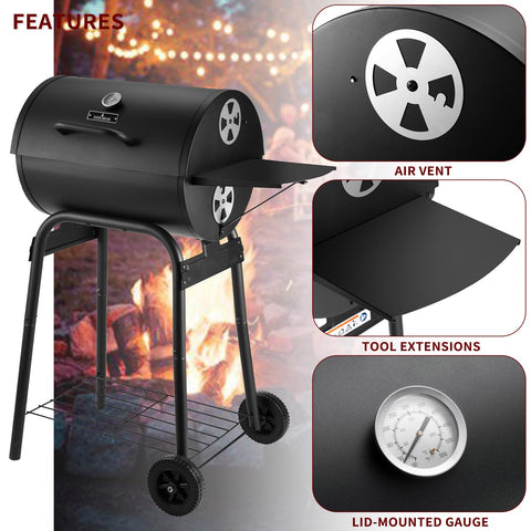 DNKMOR adjustable charcoal pan for better heat control