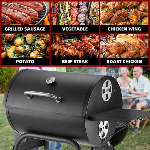 DNKMOR bottom shelf stores grilling tools within reach