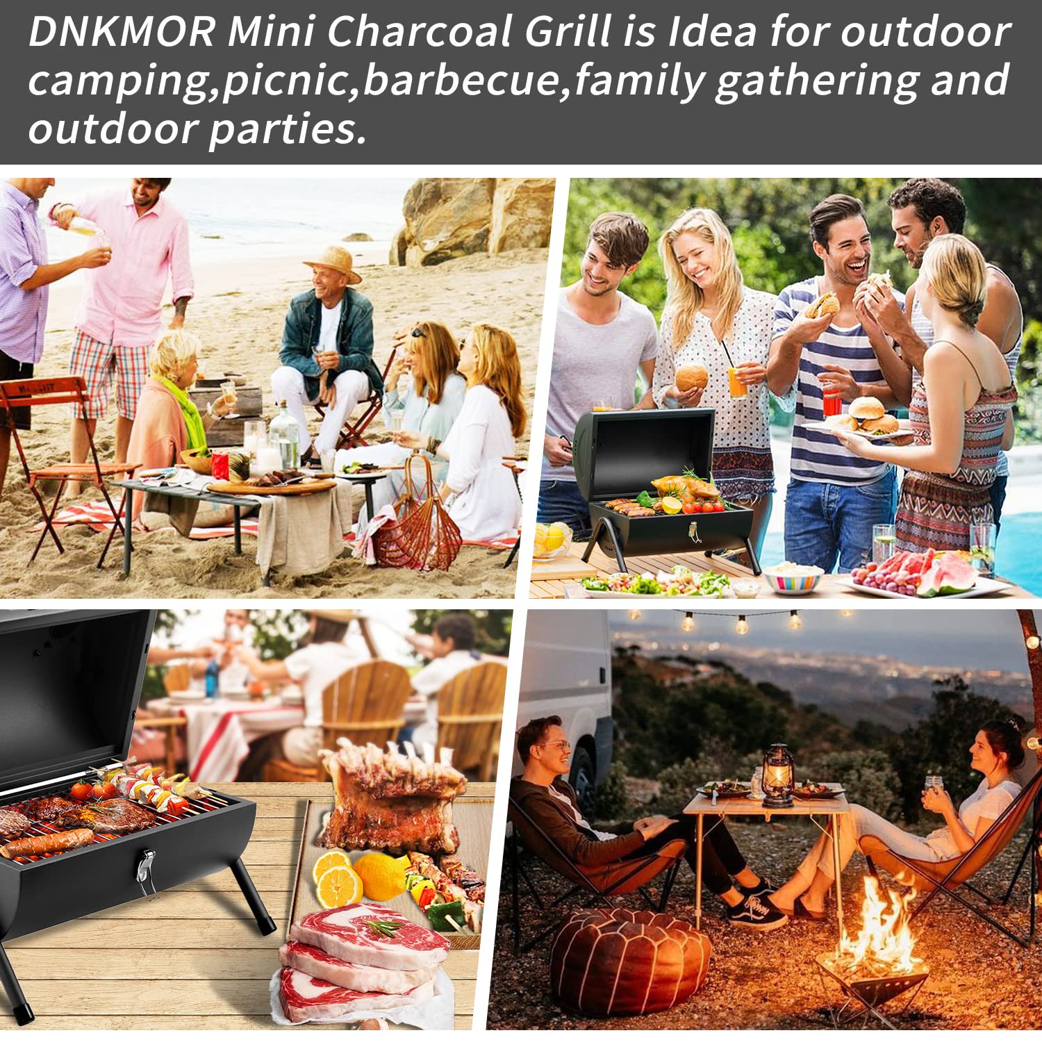DNKMOR 110+ sq in cooking grid for burgers and hot dogs