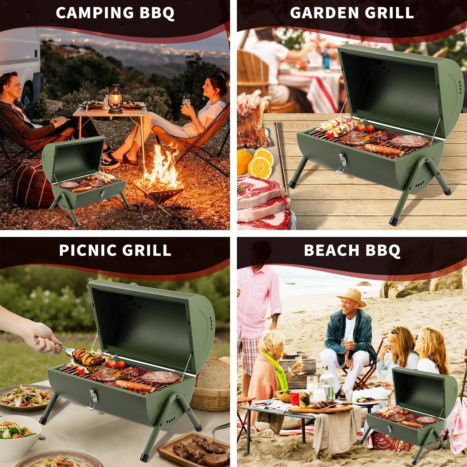 DNKMOR cooking grid offering over 110 square inches for multiple servings.