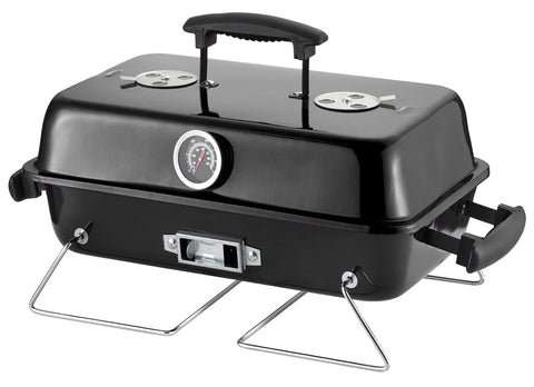 DNKMOR portable charcoal grill lid with vent for steady heat control.