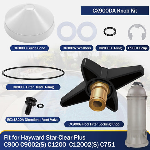 DNShorix CX900DA knob kit assembly highlighting guide cone and seals for easy installation.