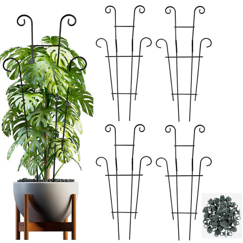 Dntorx 25.6-inch plant trellis supports tall climbing plants in pots.
