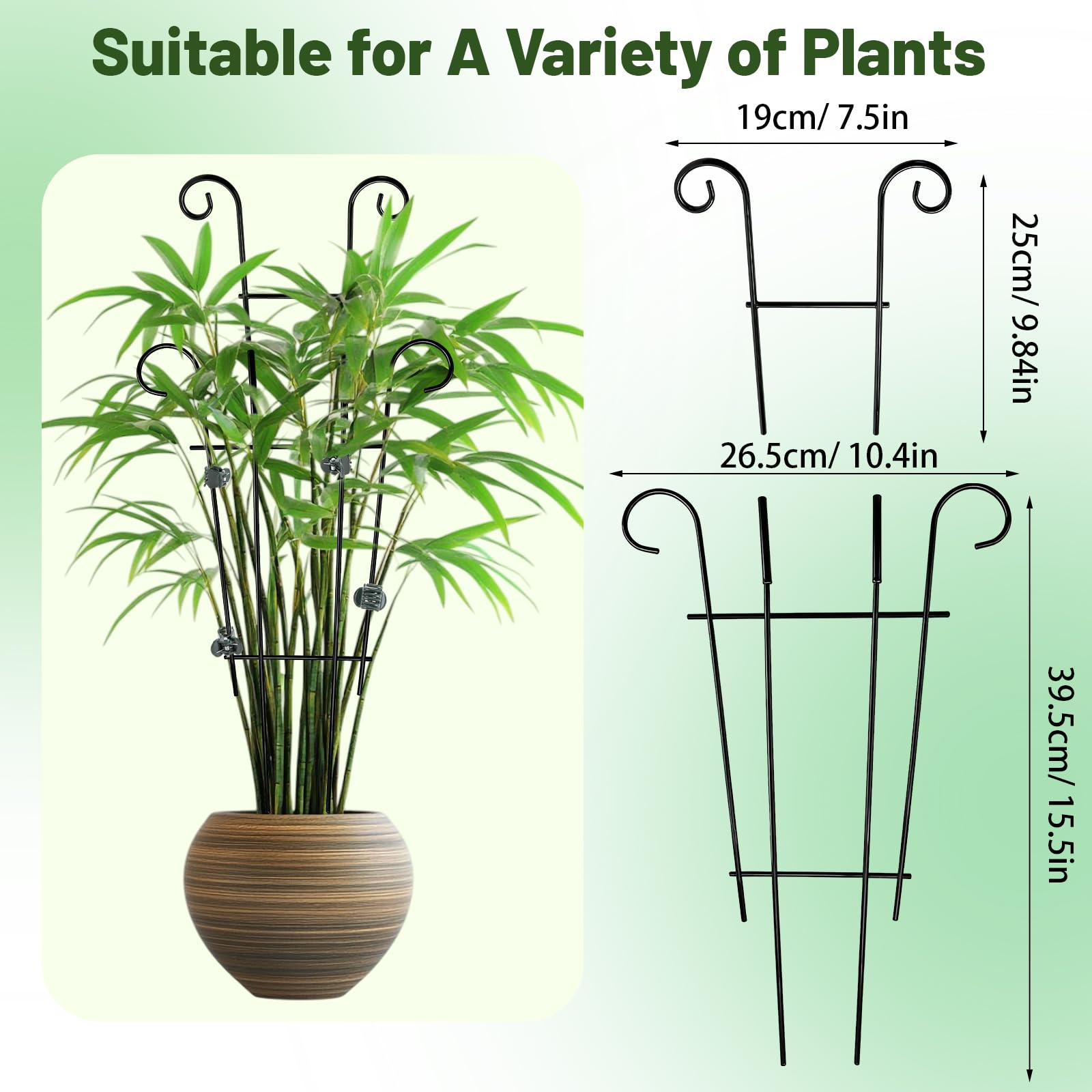 Dntorx detachable trellis extensions enable adaptable heights for different plants.