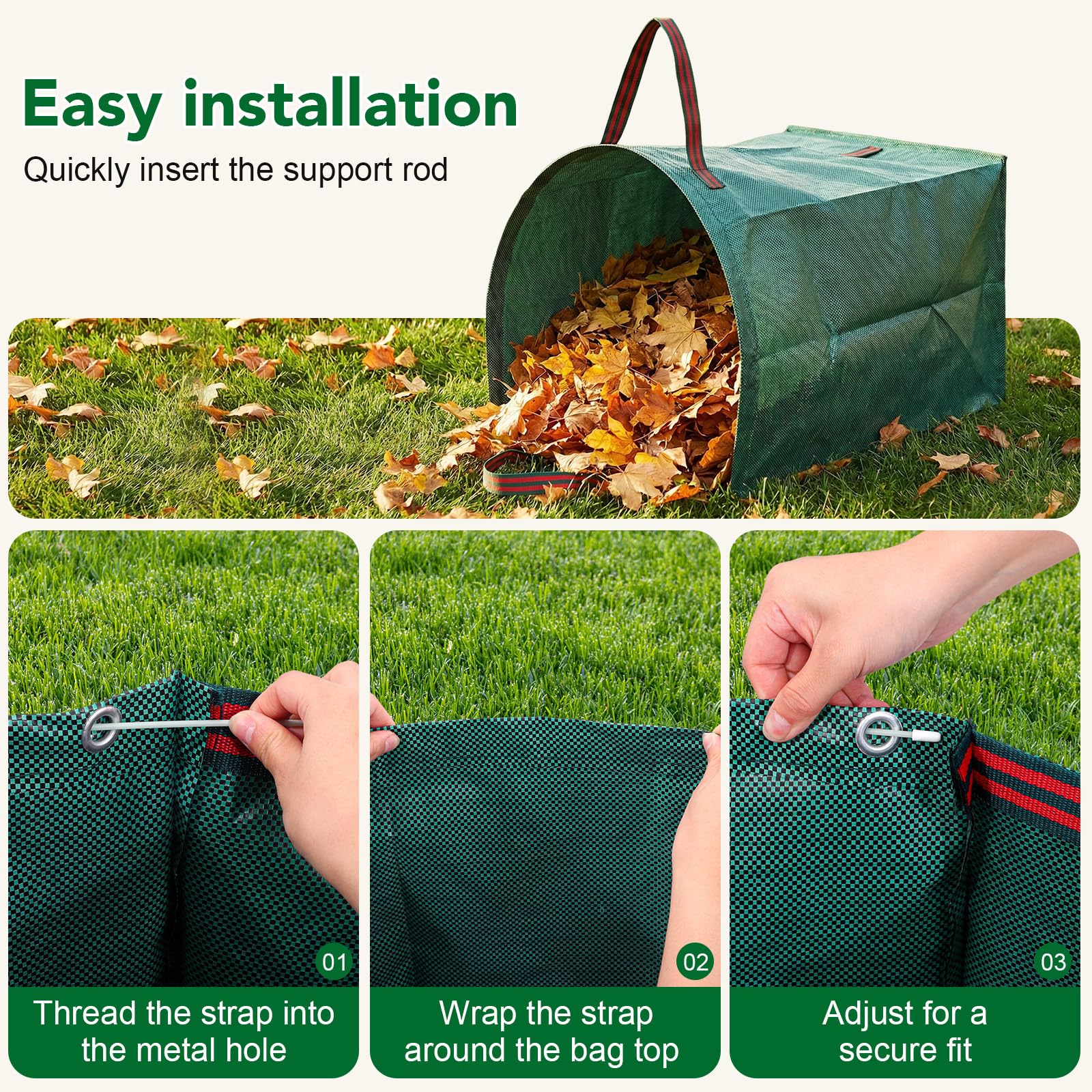 Dntorx bag used for leaves, grass, and light construction debris.