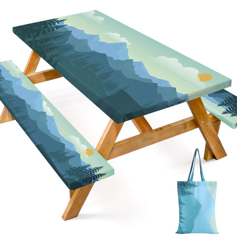 Dntorx picnic table cover 72x30 protects wooden surfaces from spills and weather.