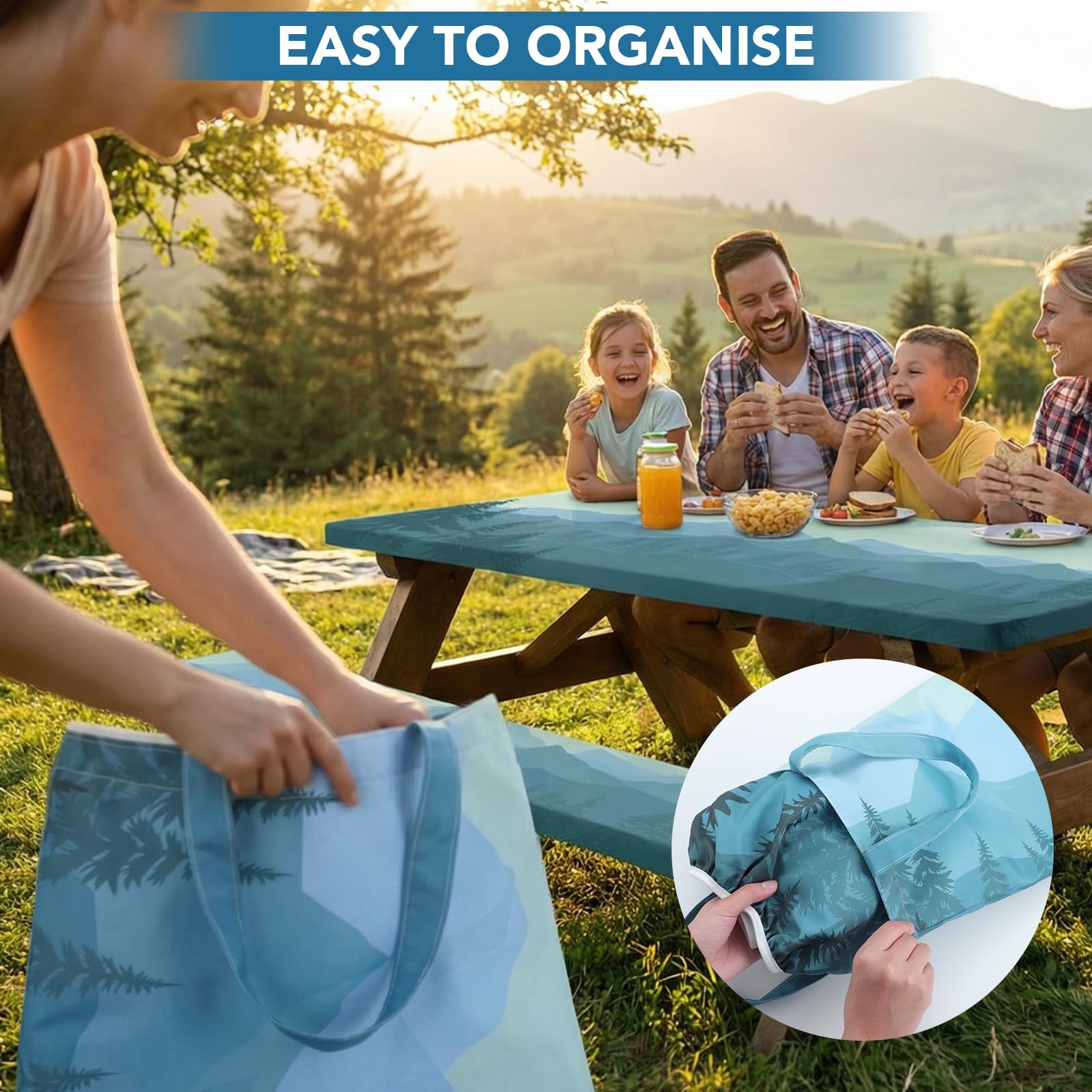 Dntorx storage bag keeps camping gear organized and portable.