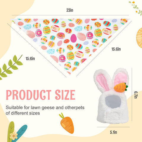DNTYUISS goose egg-pattern bandana adds colorful seasonal detail to outdoor decor
