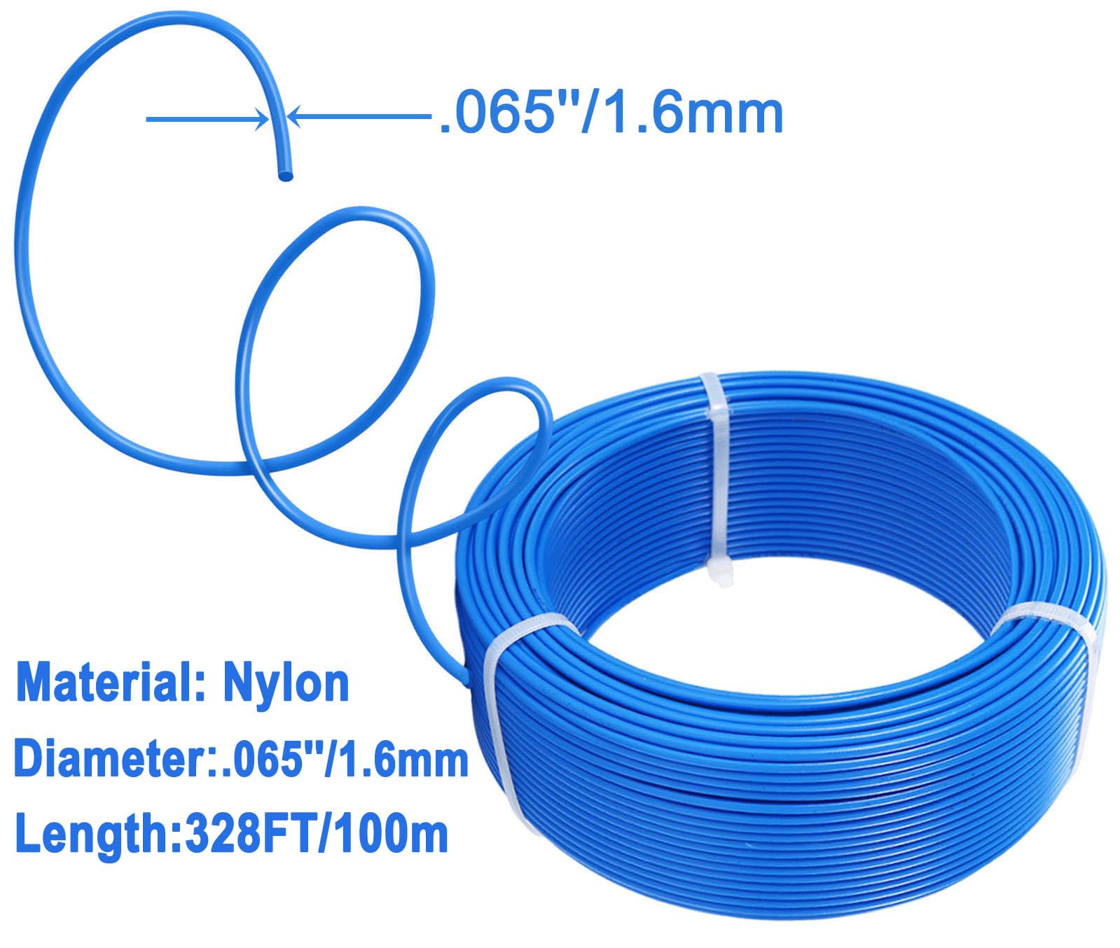 Dnuzewr nylon trimmer line 0.065'' round blue designed for flex and longevity.