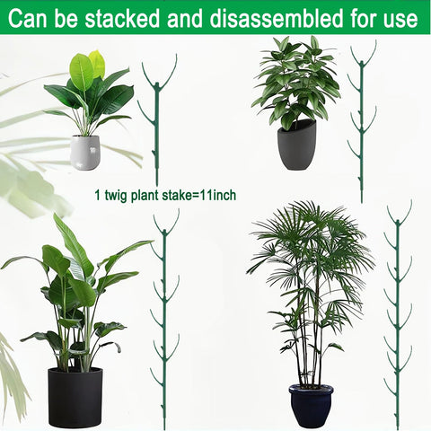 DNUZEWR stackable stakes enable height adjustment as plants grow.