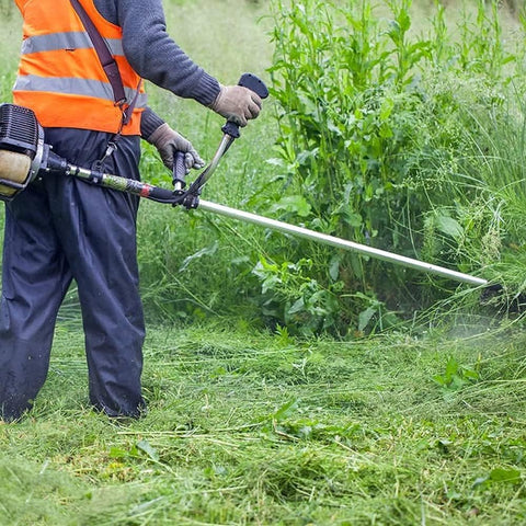 Dnuzewr wear-resistant trimmer line 0.065'' round blue reduces breakage.