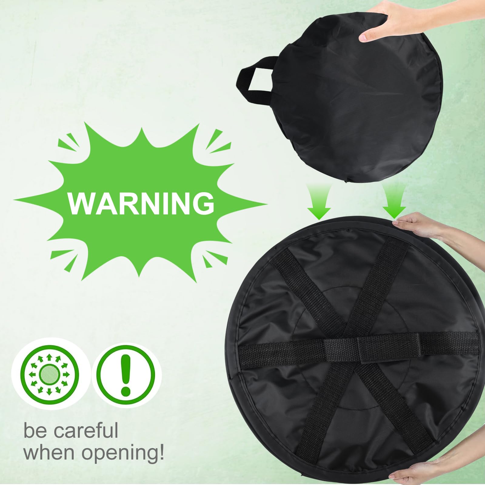 Doacpcr open packaging warning visual emphasizes safe opening
