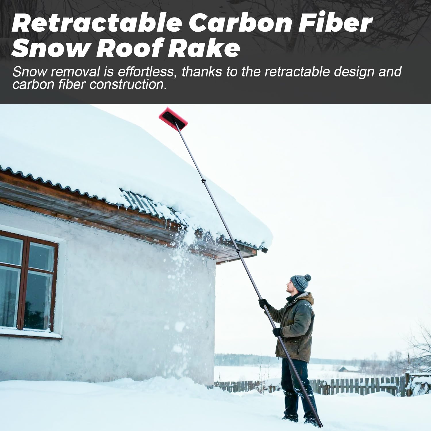 DOBEN EVA foam head for safe, scratch-free snow removal on solar panels and cars.
