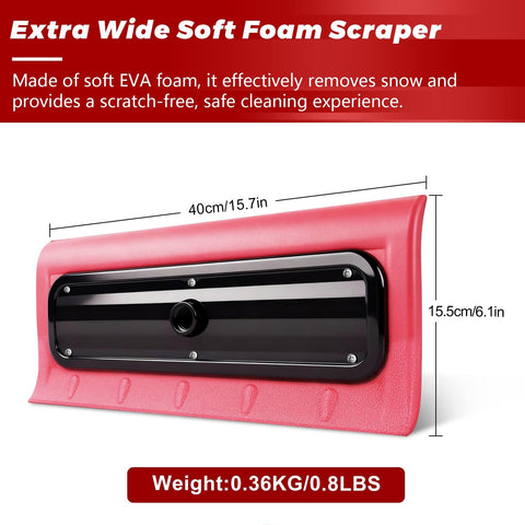 DOBEN foam head demonstrates effortless push-pull action for easier snow removal tasks.