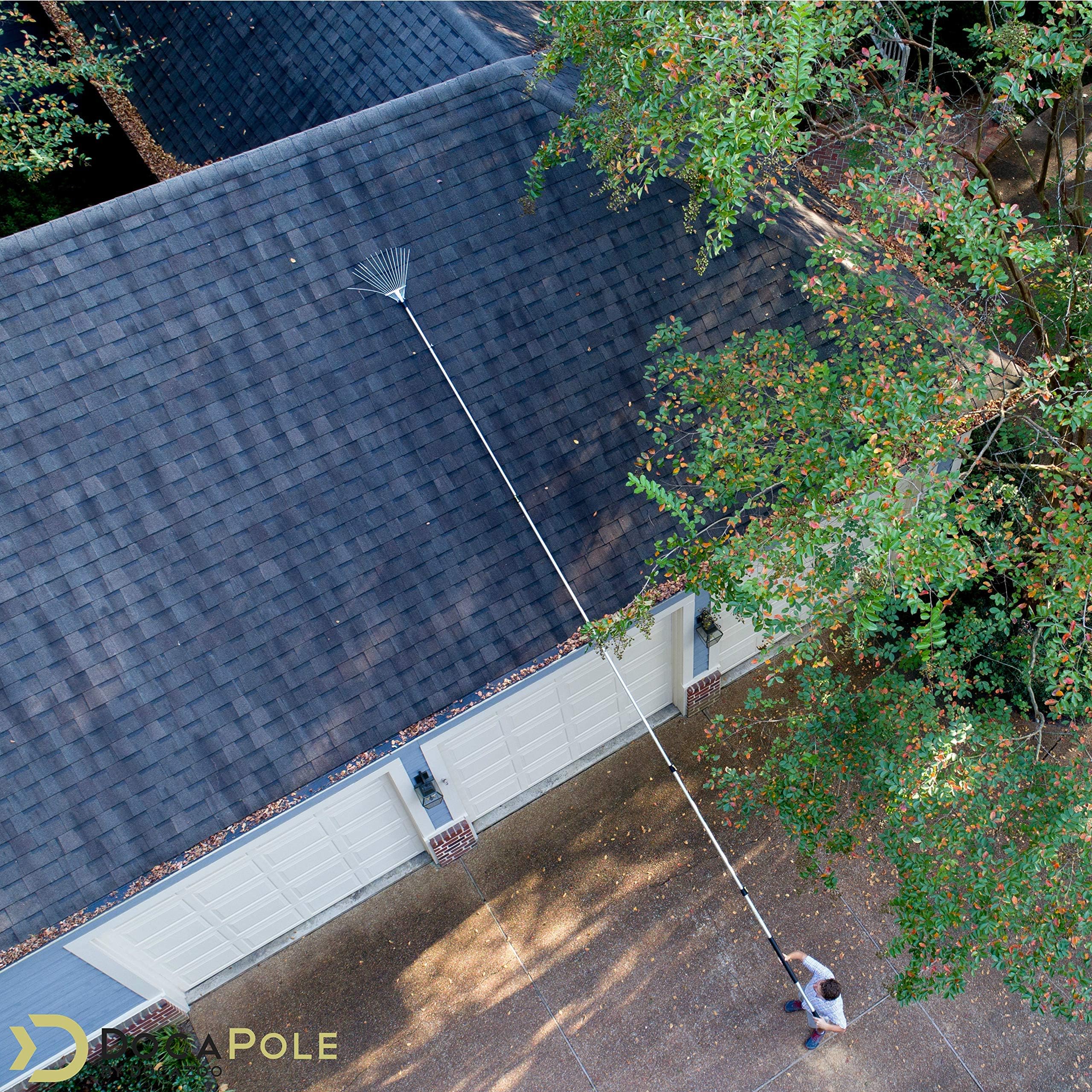 DOCAZOO roof cleaning from ground reduces ladder time and risk.