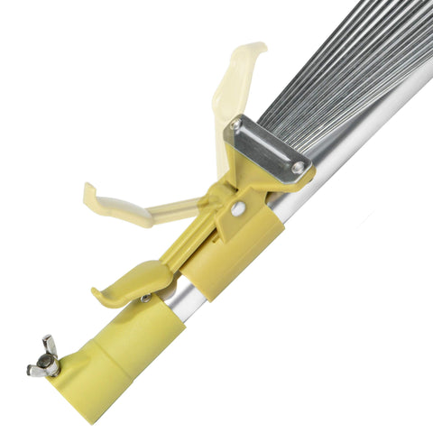 DOCAZOO collapsible rake head stores compactly after use.