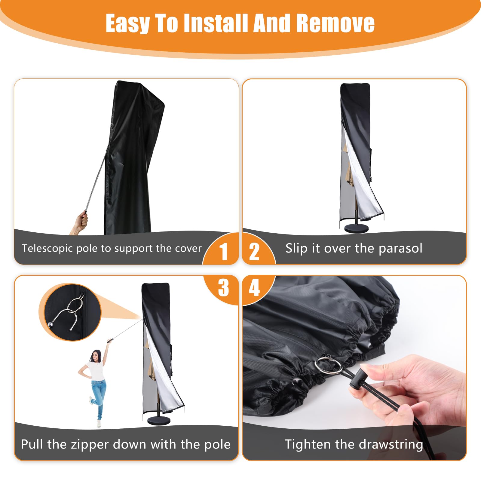 DOCEPERT telescopic hook for easy lift and convenient storage after use.