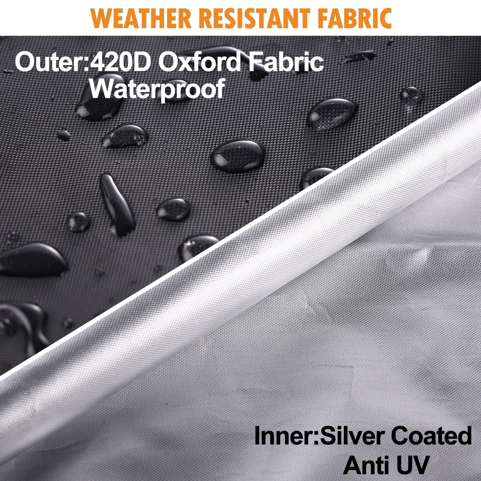 DOCEPERT waterproof zipper and taped seams keep rain out for long-lasting protection.