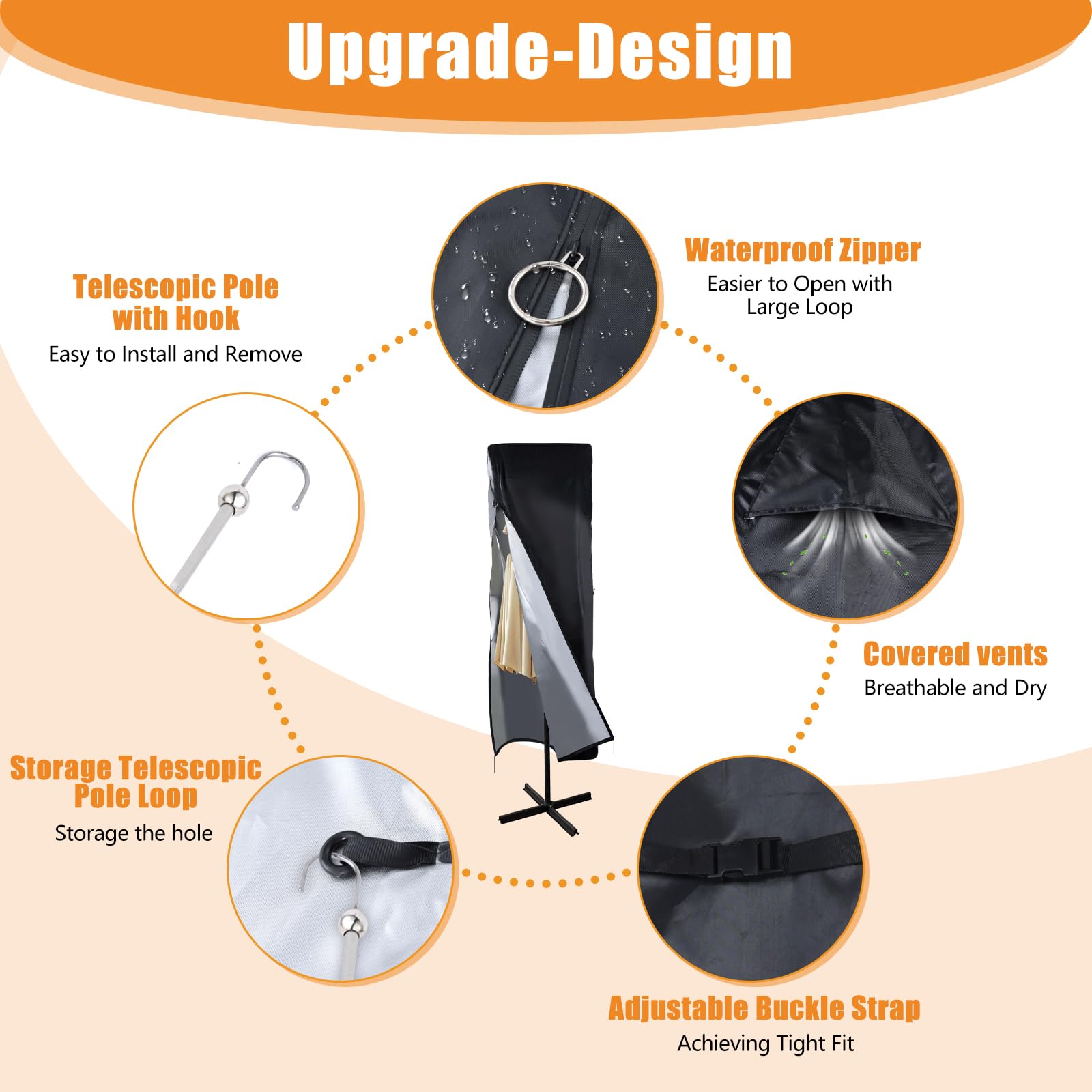 DOCEPERT windproof buckle design secures a tight fit on windy days.