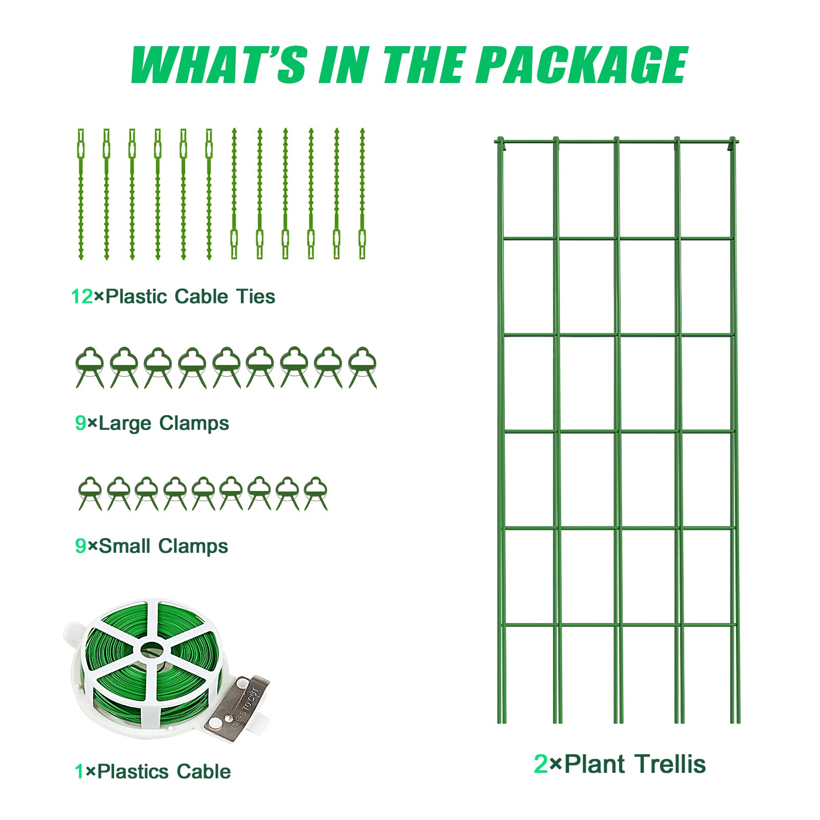 DoCred Cucumber Trellis foldable design enables seasonal storage.