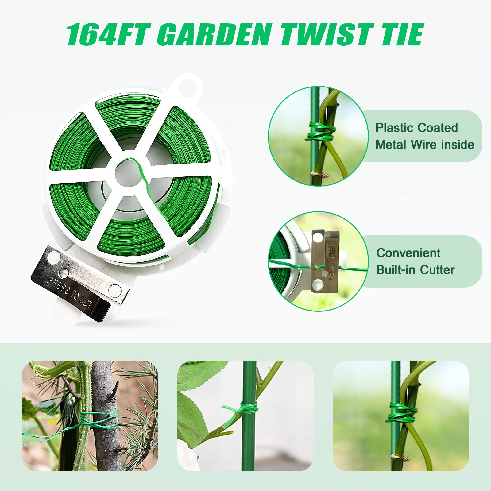DoCred Cucumber Trellis PVC coating blends with garden foliage.