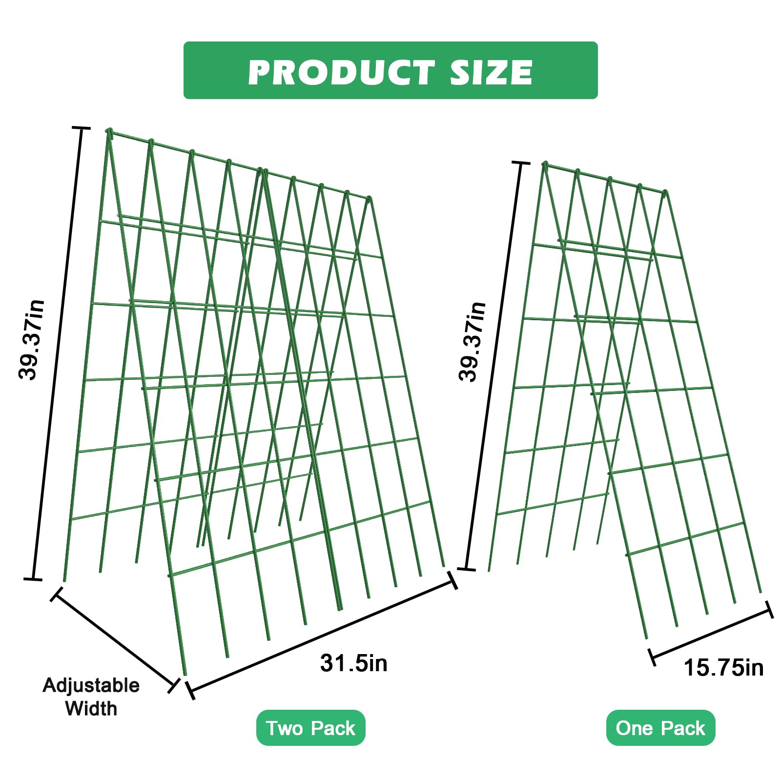 DoCred Cucumber Trellis twist ties included for flexible training.