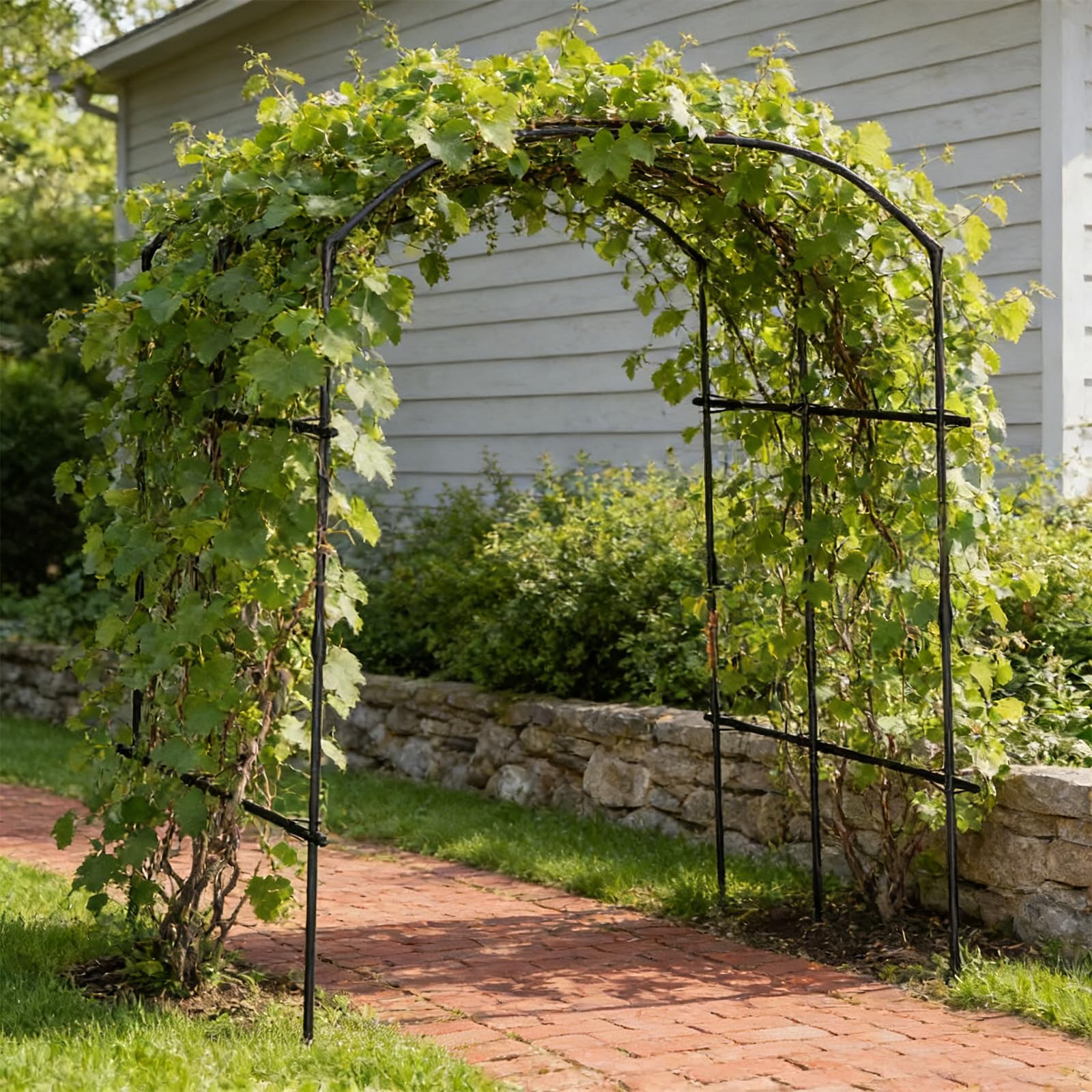 DoCred durable tunnel trellis stands up to sun and weather.
