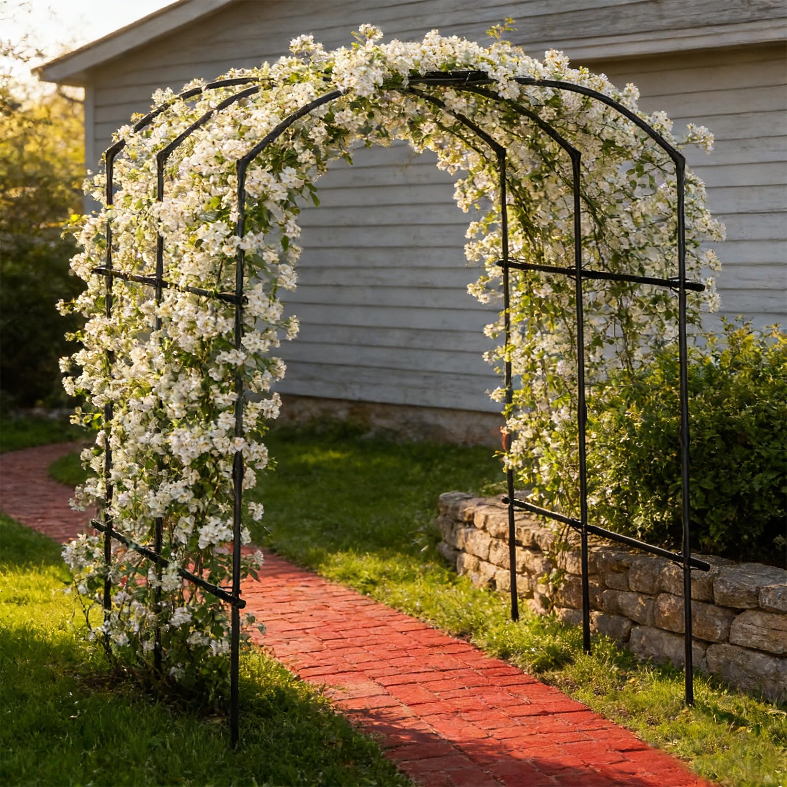 DoCred outdoor trellis helps organize vines while boosting yard aesthetics.