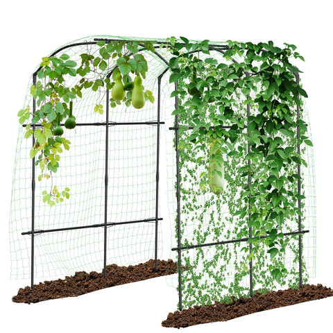 DoCred tall garden arch 87in front view showcases a sturdy entry for climbing plants.