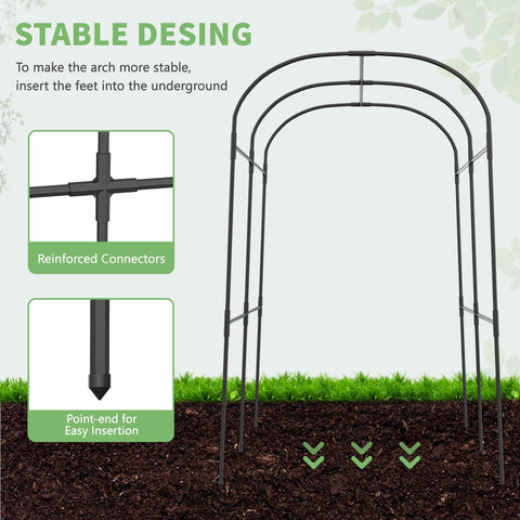 DoCred 83-inch side view highlighting sturdy polyethylene-coated steel frame